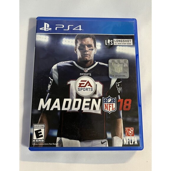 Madden 18 Sony PlayStation 4 PS4 NFL Tom Brady Cover Complete Tested - Picture 1 of 9